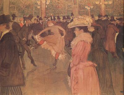 Henri  Toulouse-Lautrec Dance at the Moulin Rouge (nn03) Sweden oil painting art